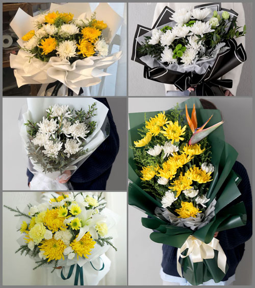 河北石家庄新乐市木村乡白事花束代送